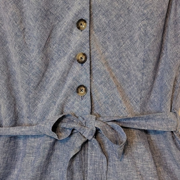 Como Vintage V Neck linen Blend Jumpsuit - Picture 8 of 11